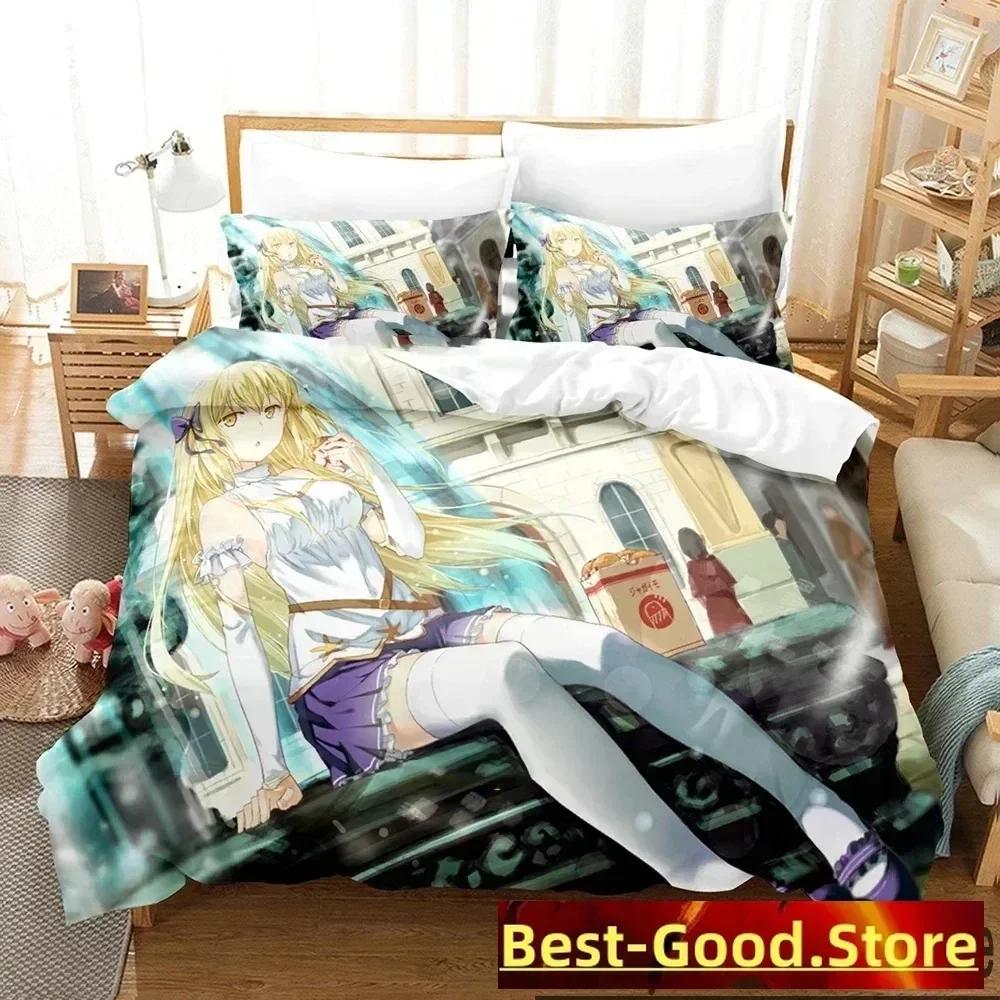 3D-print Danmachi Anime Hestia Sängkläder Set Tryckt Sängkläder Set Med Örngott Säng Påslakan Mjuk Queen King Size Sängkläder Hem