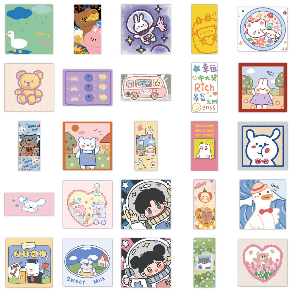 50 Cute Cartoon Characters Graffiti Stickers Personalized Decoration Motorcycle Suitcase Waterproof