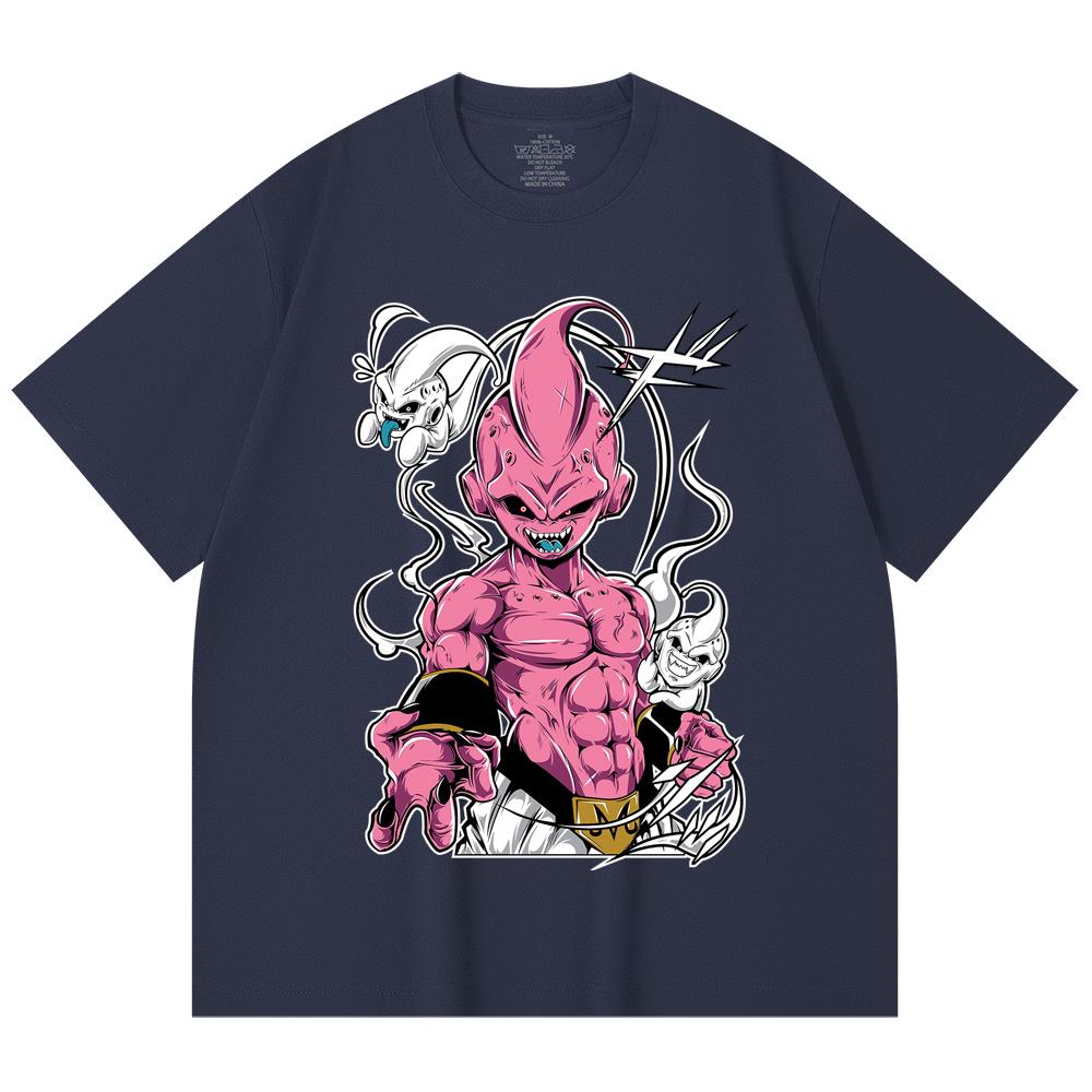 230 Gsm 100% Cotton Dragon Ball V12 Majin Buu Print Unisex Heavy Cotton T Shirt