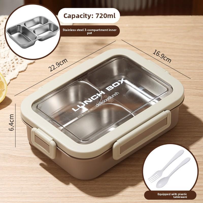 Microwave Safe Lunch Box With Dividers For Office Workers And Students In Nordic Style