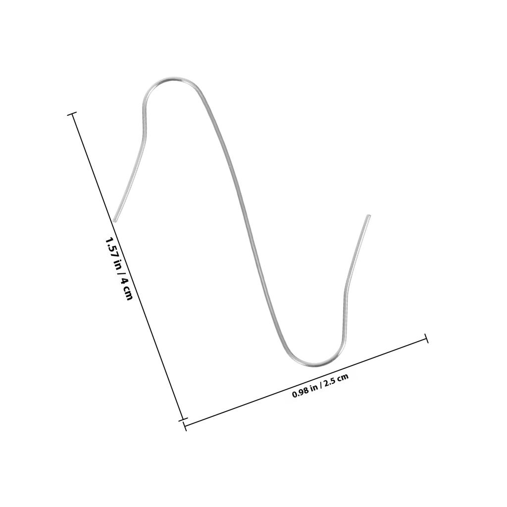 100Pcs Christmas S-Hooks Iron Ornament Hangers for Tree Decoration Party Hanging Supplies Secure Non-Slip Design