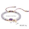 Charm Fashion Weave Rope 4MM Bead With Stone Bangle Natural Stone Handmade Bracelet Jewelry