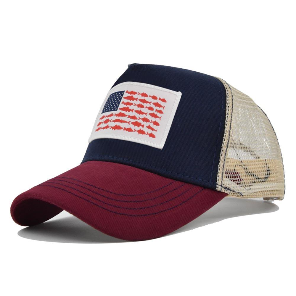 Vintage American Flag Mesh Baseball Cap For Men Women Snapback Comfortable Adjustable Fashion Hip Hop Outdoor Sun Protection Hat