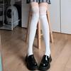 Sexy Medias Lace Up Long Knee Socks Women Over Knee Thigh High Stockings Fashion Ladies Girls Warm Sexy Blend Tights Black White