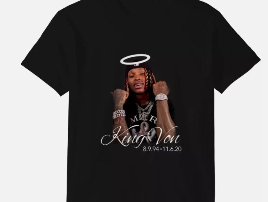 Ретро Графическая Футболка King Von Унисекс, Фанату King Von, Размер S-5XL Унисекс Футболка L