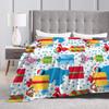 Christmas Present Pattern Blanket S-Sesames Streets Warm Soft Plush Throw Blanket For Couch Sofa Bed Flannel Bedspread Bed Cover