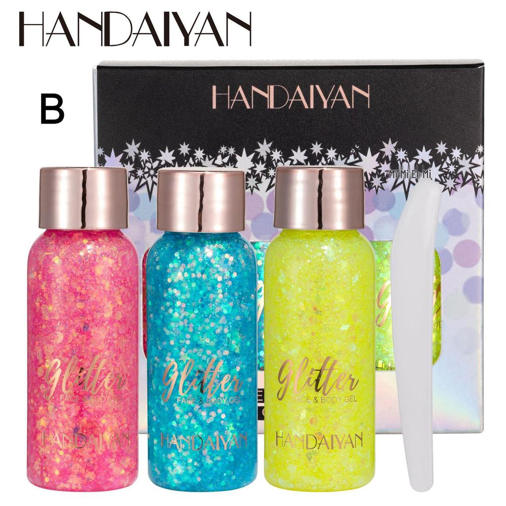 Cross-Border Glitter Makeup Set: Shiny Body Lotion, Eyeshadow, Face Gel & Liquid for Stage Performance