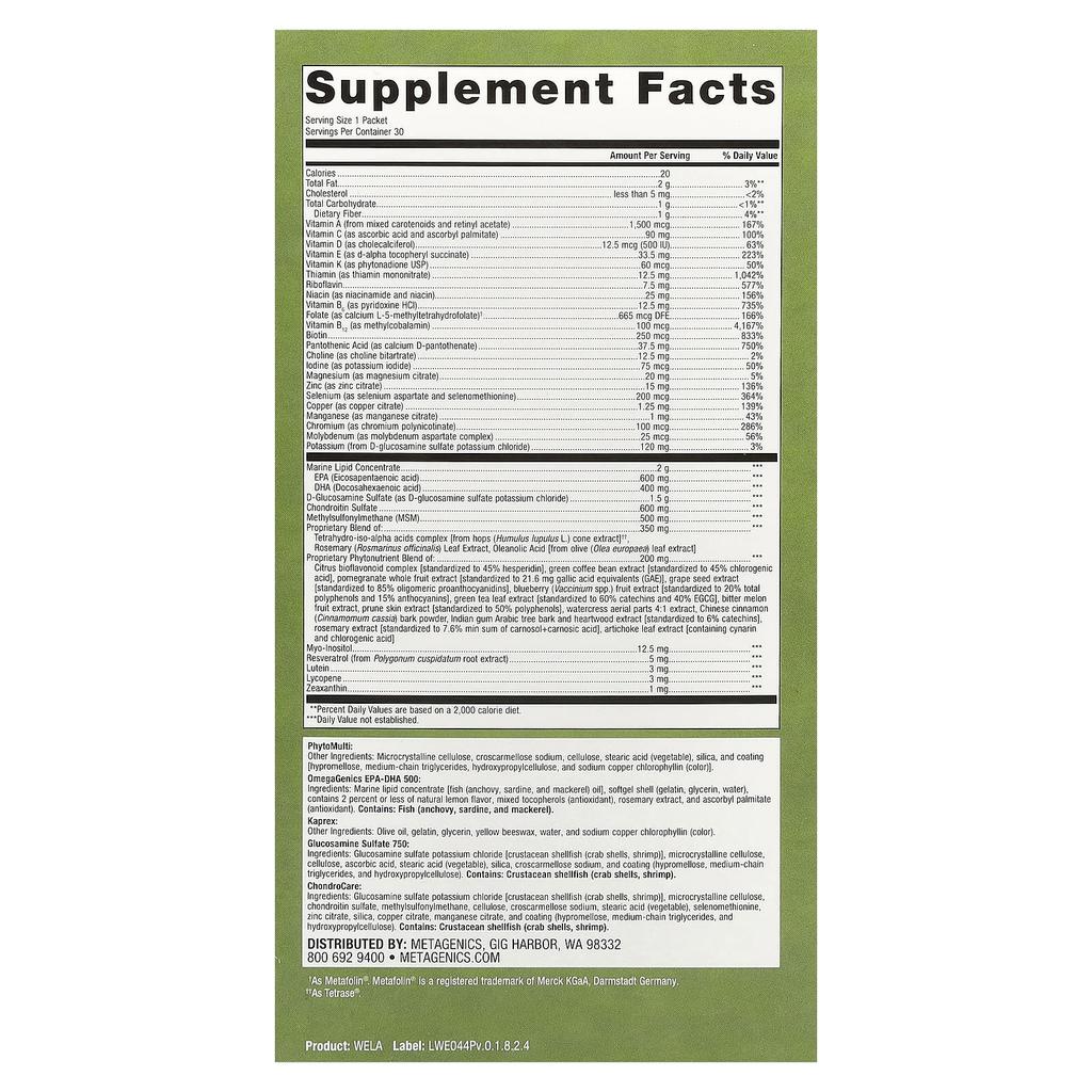 Wellness Essentials® Active, 30 Pack