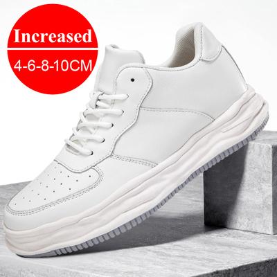 Fashion Men Elevator Shoes 6cm Height Increase Shoes 8cm Invisible Height Increasing Shoes Fashion Low Top Boots Lace Up Sneakers Shoes