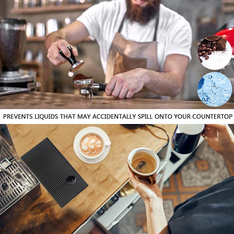 Bar Mat Rubber Coffee Bar Mats Anti-Slip Pvc Cup Mat Waterproof Heat Resistant Drain Mat For Bar Cafe Barista Cocktail Bartender