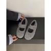 Mary Jane Mao Mao shoes shoes 2025 autumn and winter velvet gray single shoes platform Birkenstocks