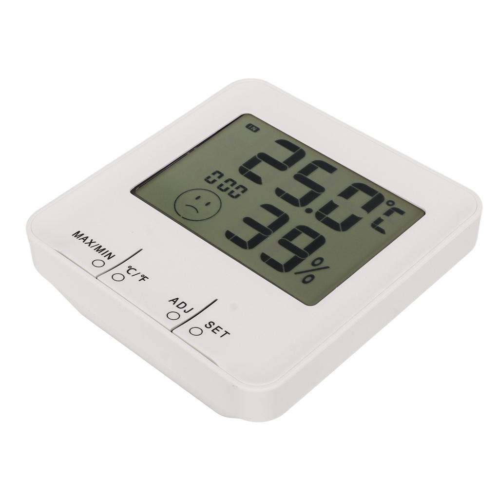 Thermometer Hygrometer Temperature Humidity Meter Digital Display Electric Clock for Home