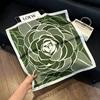 Lao Qian Feng Coffee Color Cashew Nut Silk Scarf Headscarf Versatile Neck Square Scarf Premium Sense Female Foreign Style Decorative Scarf Scarf