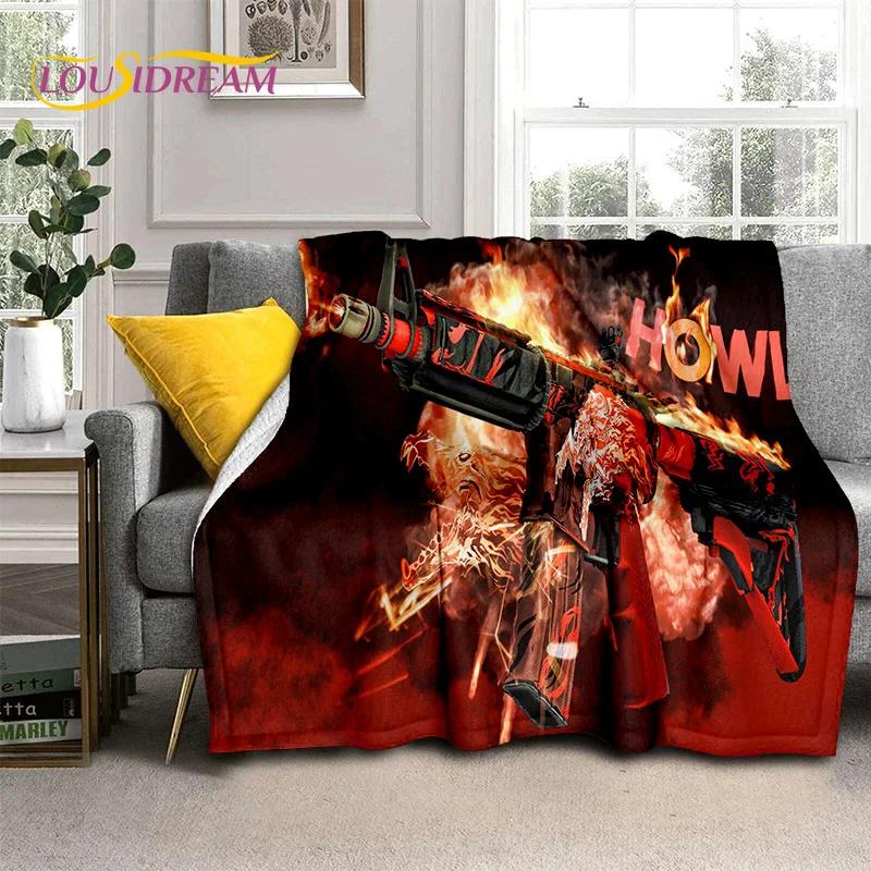 Rifle Pistol Cartridge USP,AK,AWP,M4,3D Gun Knife Blanket,Soft Throw Blanket for Home Bedroom Bed Sofa Picnic Cover Blanket Kids