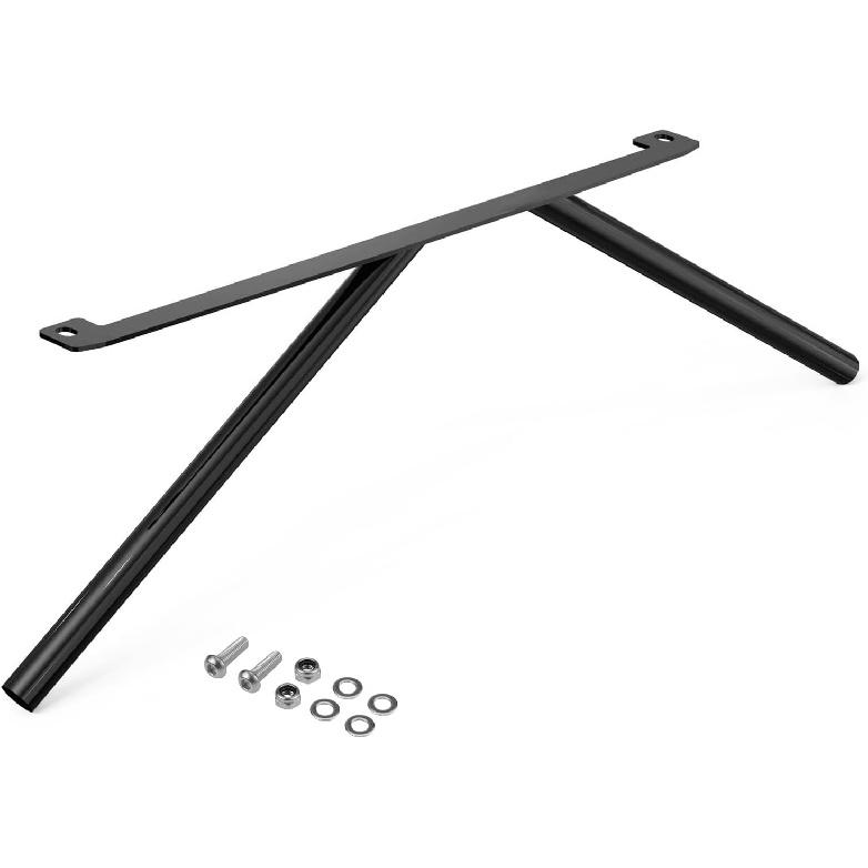 Bevinsee Front Grille V Cover Braces Kidney Struts Rods Tuning Bar Compatible with BMW E46 323i 325i 328i 330i 1999-2006, High-Strength Steel, Black