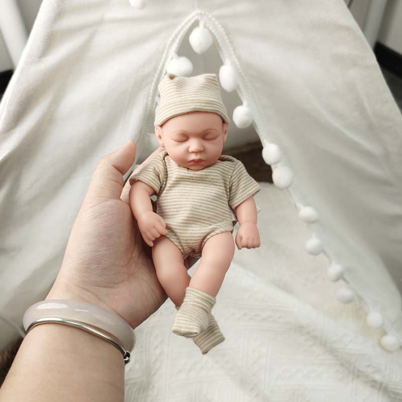 Bambola Reborn da 20CM Morbida e Corpo Intero in Vinile Bambola Reborn da 7,87 Pollici Realistica Carina Mini Bambola Neonato Giocattoli Per Adulti Regali di Compleanno