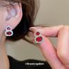 Elegant Zircon Gourd Stud Earrings - Retro, Luxurious, Simple & Exquisite for Women
