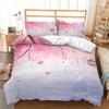 Spring Flowers King Queen Duvet Cover Pink Sakura Bedding Set Girls Cherry Blossoms Quilt Cover Floral Polyester Comforter Cover