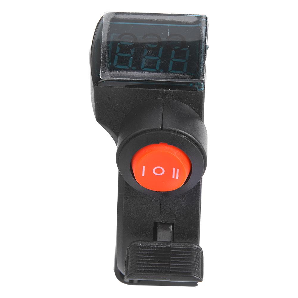 Electric Bike Thumb Throttle LCD Display Digital Battery Voltage Power Switch for Electric Vehicle