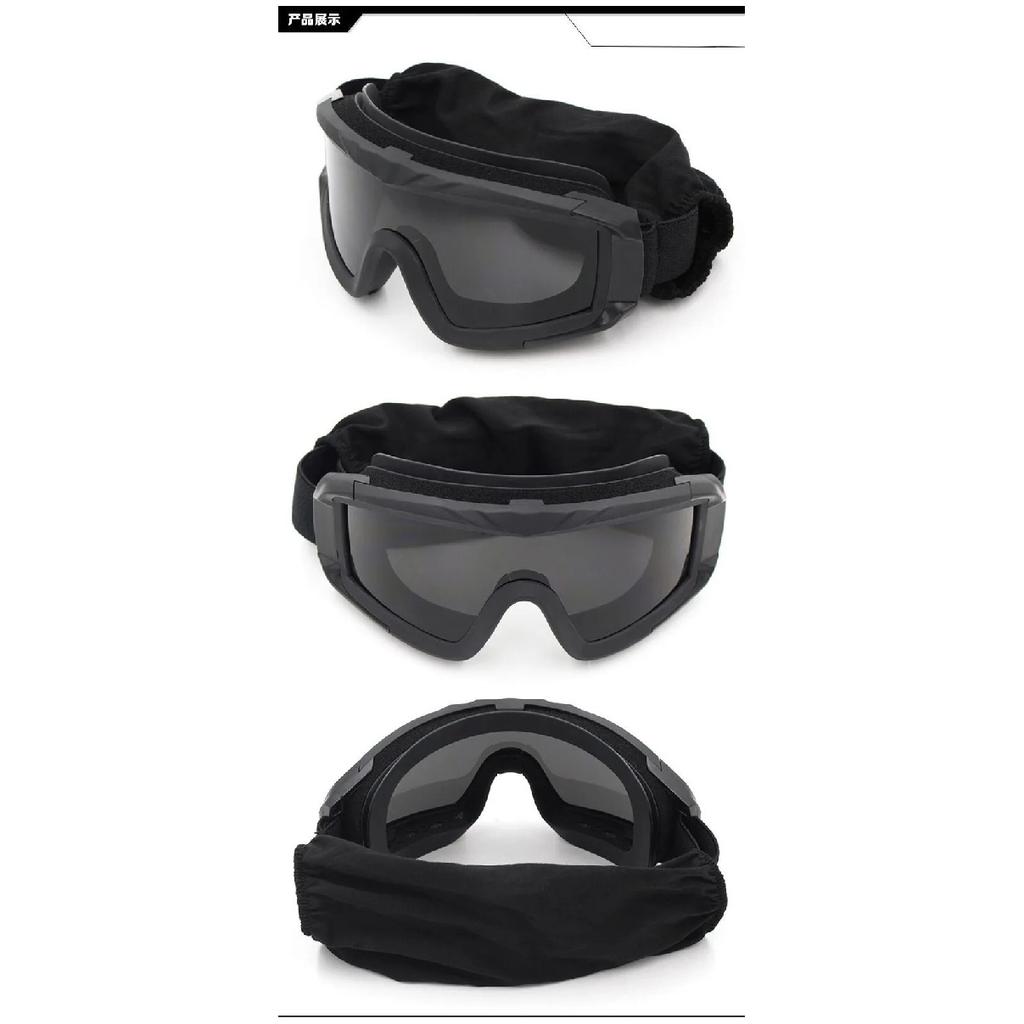 Tactical Desert Goggles Military Windproof Anti-Fog Impact-Resistant Sports Eyewear for Cycling, Airsoft, Outdoor Adventures