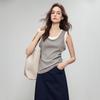 Women's Faux Two-Piece Basic Round Neck Vest