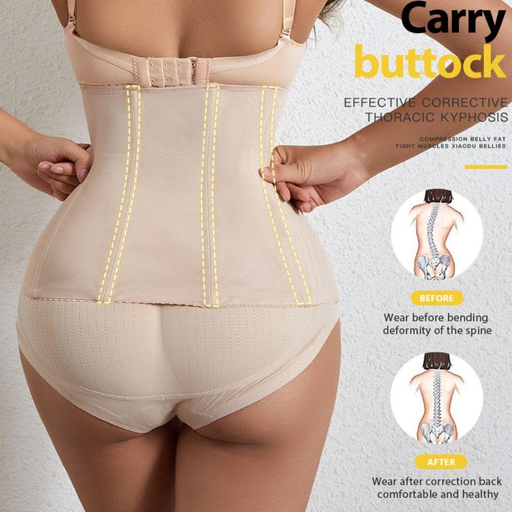 

15 Row Buckles Waist Trainer Shapewear 7 Steel Bone Training Sweat Belt Girdle Body Shaper Lady S чорний