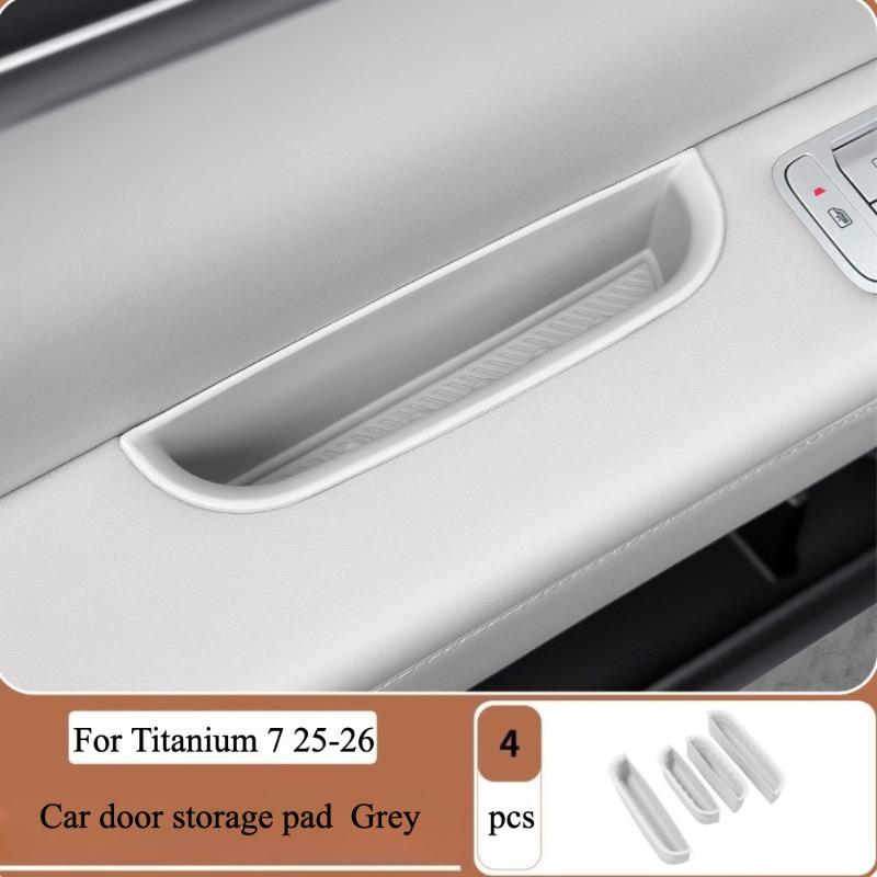 For BYD Ti 7 2025 2026 Silicone Storage Compartment Under Armrest Box And Rear Exhaust Hole Interior Accessories