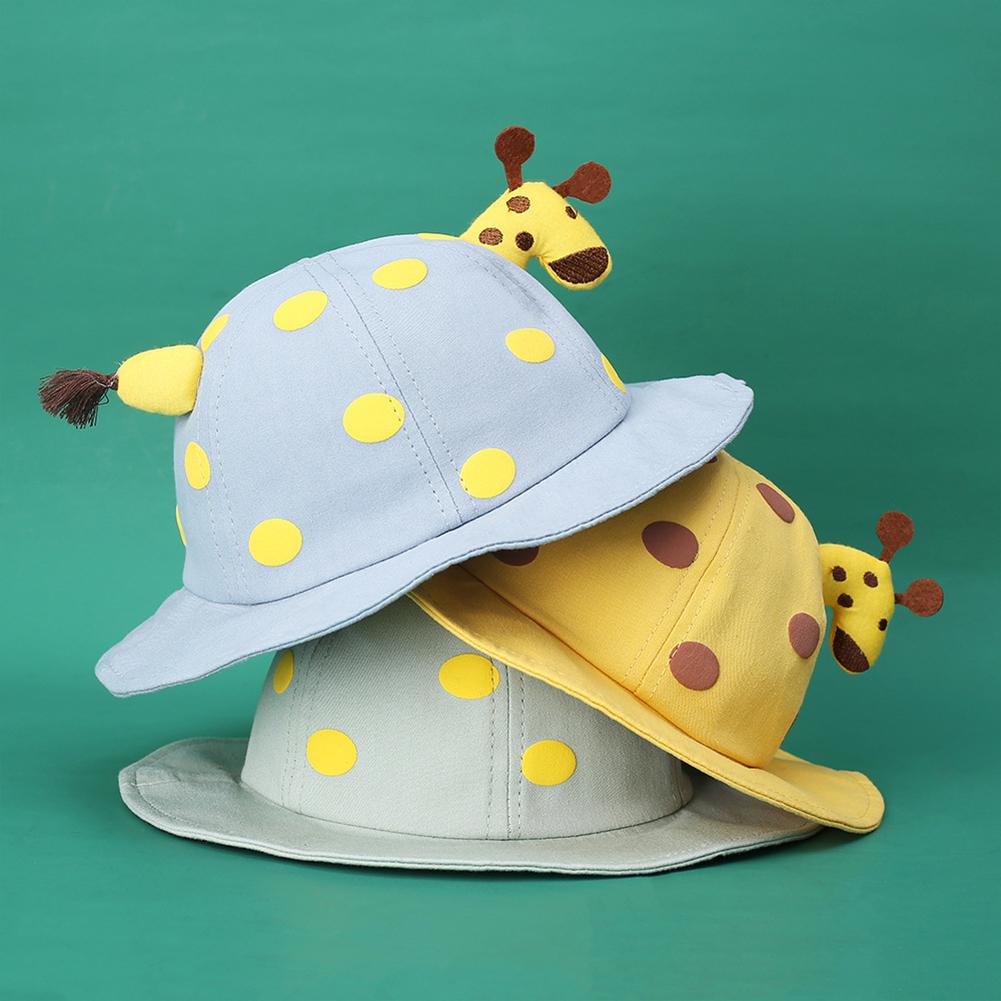 Hat Cotton Multicolor Cartoon Dot Pattern Outdoor Sunscreen Fisherman Hat