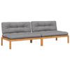 Exclusive House - Garden Pallet Center Sofas and Cushions 2pcs Acacia Wood