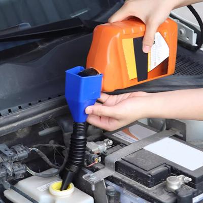 2 Stück einziehbare Auto-Kraftstofftrichter, faltbar, hochkompatibel mit Motoröl, verdickte Tanktrichter, selbstfahrendes Notfallwerkzeug