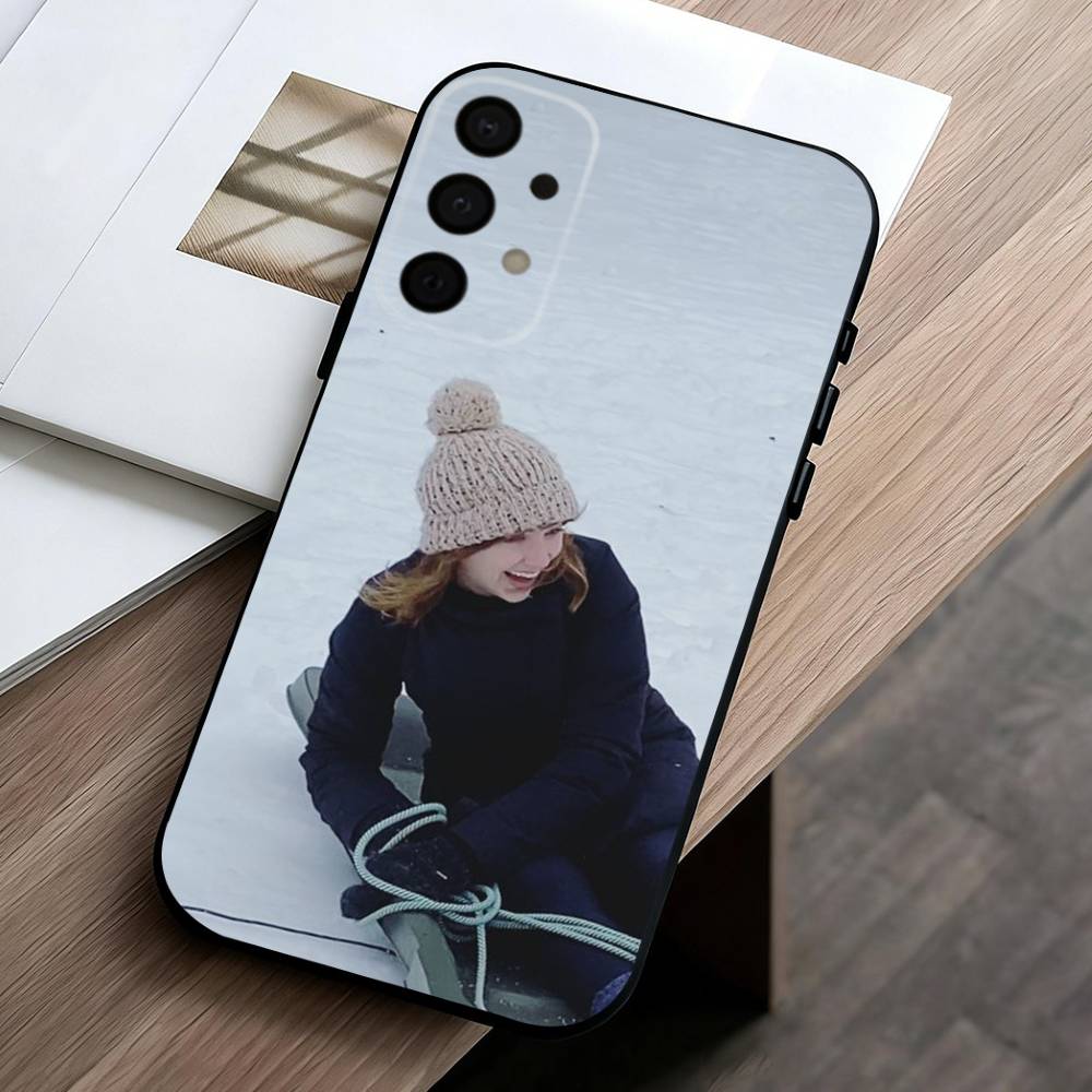 Actor E-Emily R-Rudd Phone Case For Samsung Galaxy A73,A72,A71,A70,A53,A52,A51,Soft Silicone Black Cover
