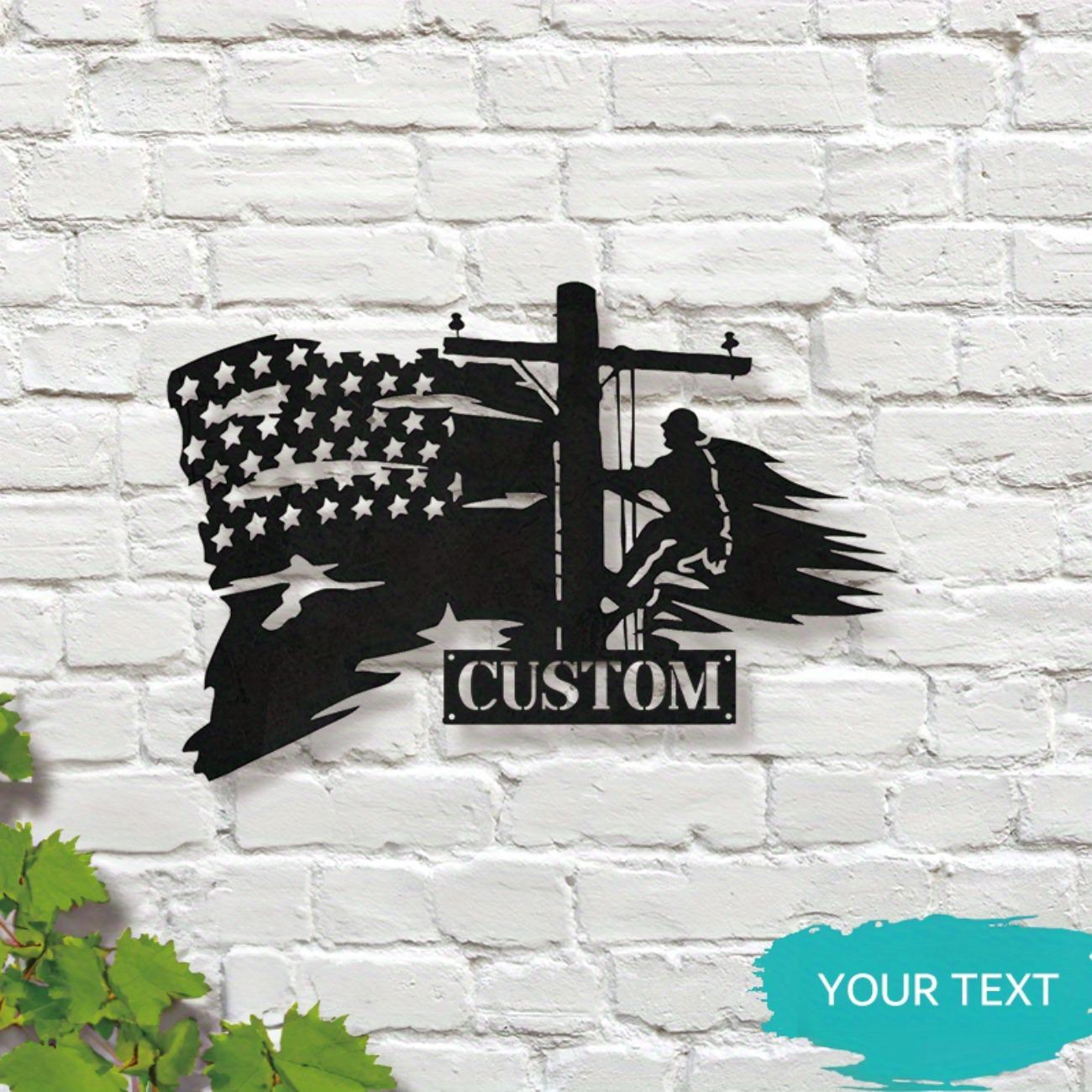 Винтажная металлическая табличка Железная живопись Настенное искусство для домашнего декора M чёрный