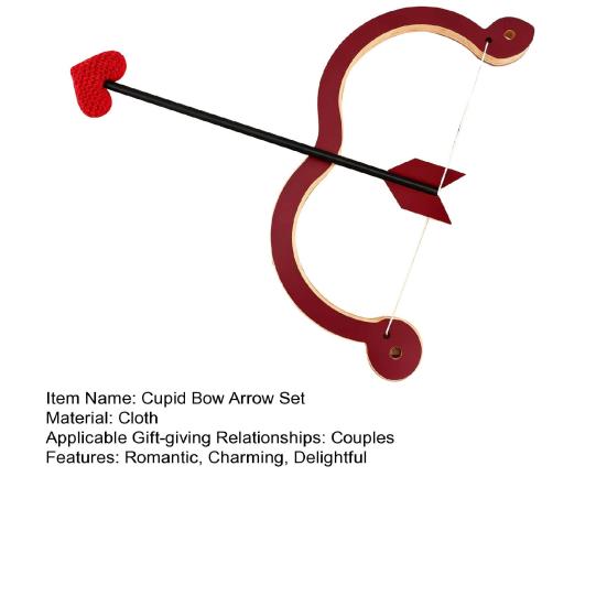 Unisex Mini Amor Pfeil und Bogen Set Valentinstag Halloween Kostümparty Cosplay Accessoire für Erwachsene Jugendliche