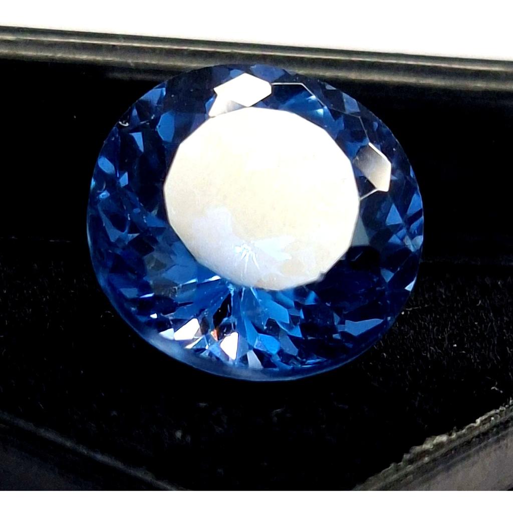 Rundgeschliffener natürlicher blauer Aquamarin 9-11 Karat Fabelhafter zertifizierter loser Edelstein