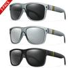 Classic Men Square Polarized Fishing Sunglasses Outside Driving Cycling Jog Goggles Vintage Large Frame UV400 Strong