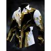 New men's casual shirt long sleeved slim fit 3D bird print shirt fashionable casual men's pattern top