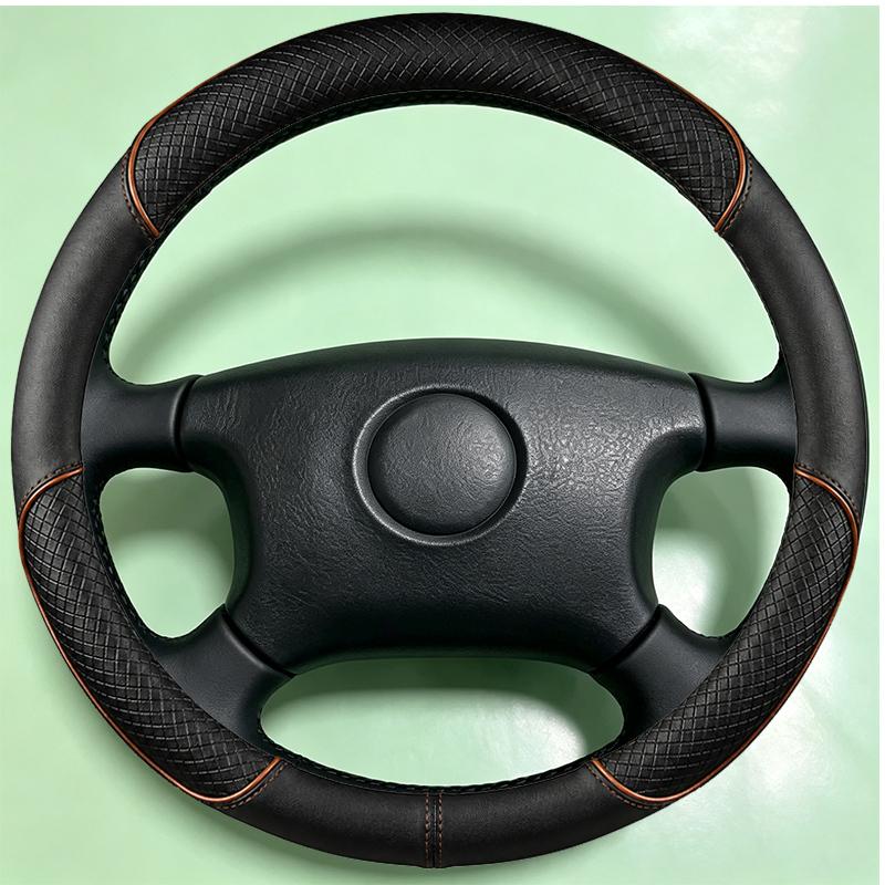 For Suzuki Vitara 1994-2004 Hand-stitched Fully Covered black napa Leather Car Steering Wheel Cover Car Interior