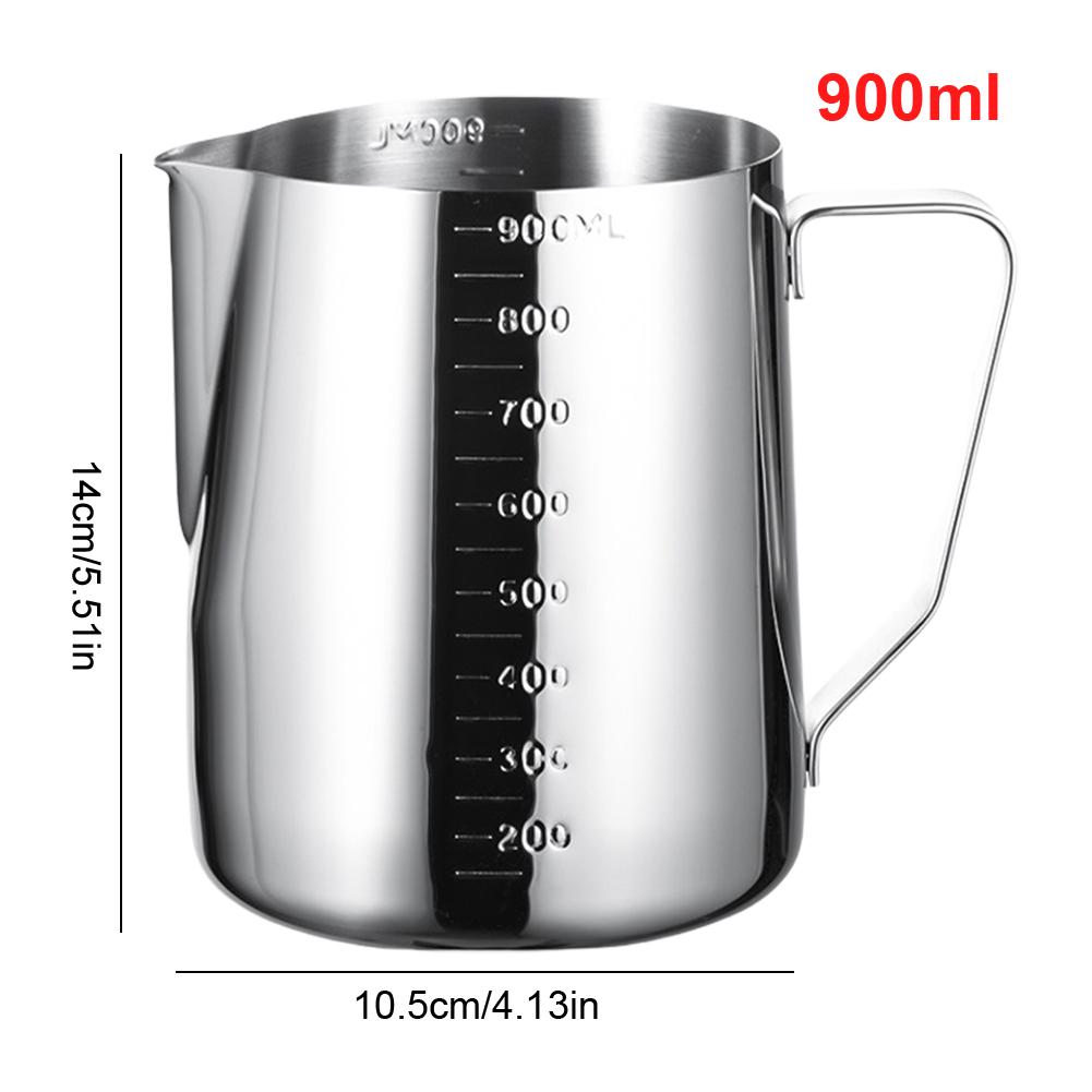 350/600/900ml Espresso Coffee Cup with Scale Coffee Milk Frothing Pitcher Jug Milk Steaming Jug for Latte Art Coffee Accessories