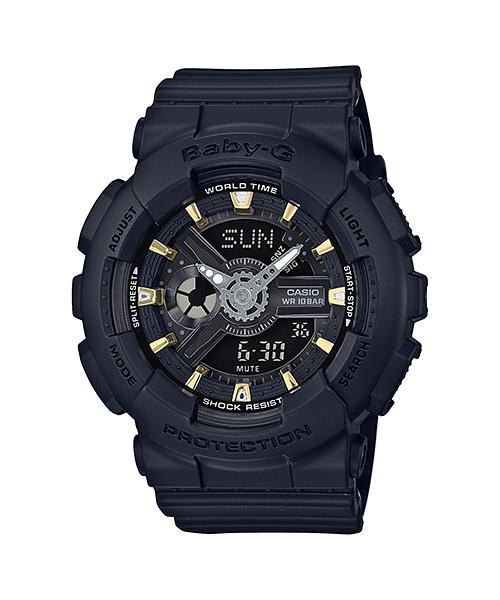 

Casio Baby-G Women s Resin 100M Water Resistant Analog Shock Resistant Quartz Watch BA-110GA-1A чёрный