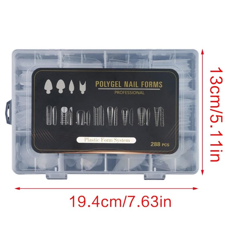 Duals Forms Acrylic Nail System UV Gel Nail Mold Full Cover Fasle Nail Tips Nail Form French Extension Tips Stickers