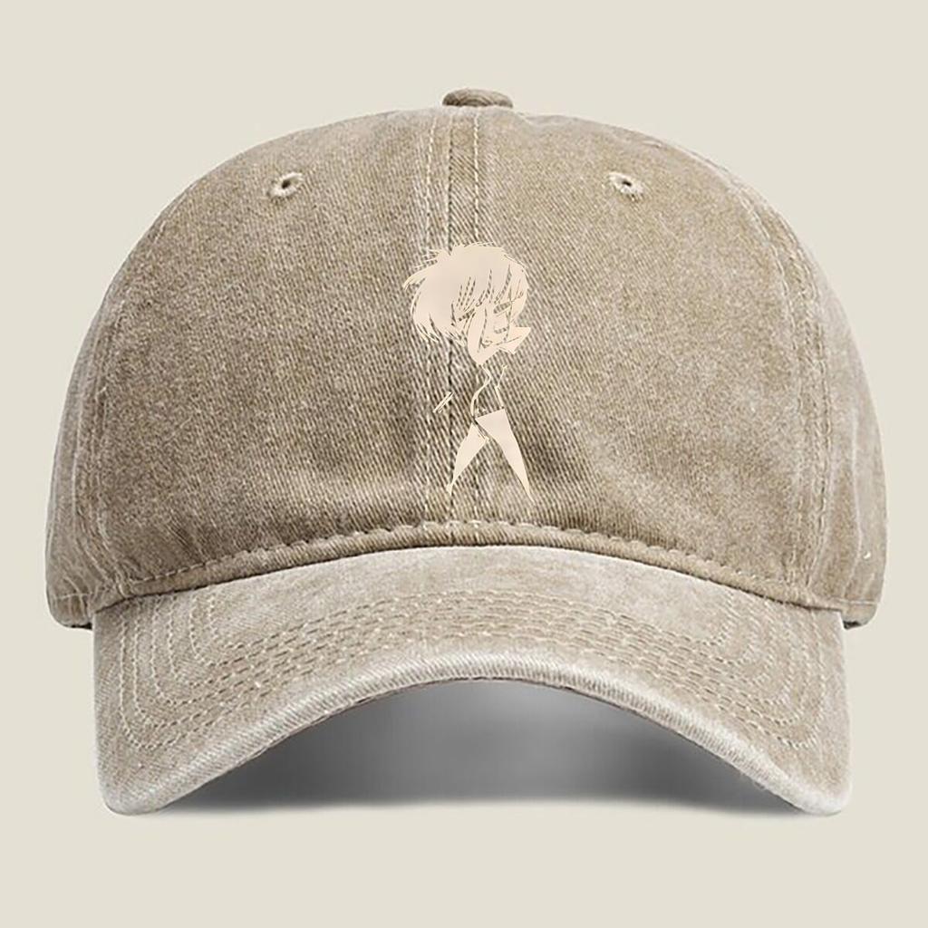 Anime Character Silhouette Fashion Washed Baseball Cap Hat Outdoor Activities