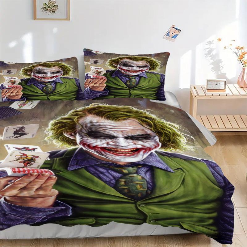 

Joker Playing Cards Bedding Set - 3 Piece Comforter Cover Gift for Bedroom,Includes No InsertB173 135x200cm