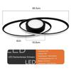 Plafonnier LED - NETTLIFE - Panneau 48W Plat - Dimmable télécommande - Blanc chaud 3000K - Métal noir 57cm