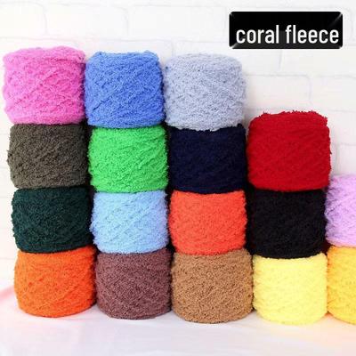 Filato soffice in pile di corallo a tre capi per sciarpe e asciugamani chunky lavorati a mano