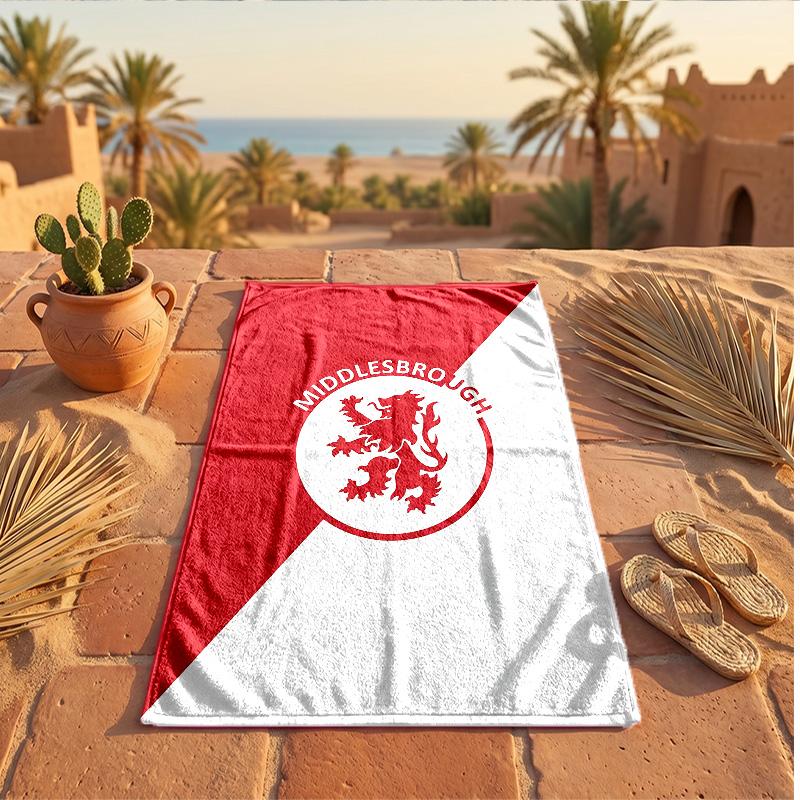 Asciugamano da Spiaggia in Microfibra Middlesbrough FC Asciugatura Rapida Assorbente Grande per Spiaggia Nuoto Viaggio
