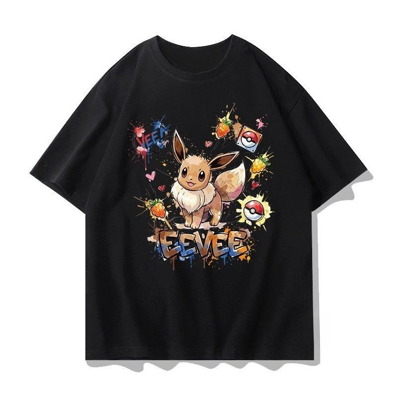 New Summer Pokmon Tshirt Casual Printed Shortsleeved Shirt Fashionable Street Style Top Suitable For Both Unisex And Unisex