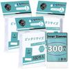 Mlikero Inner Sleeves, 300 Pieces, Perfect Size, Clear and Soft, for Trading Cards, Compatible with Pok?mon Cards, Single Layer, 64 X 89mm