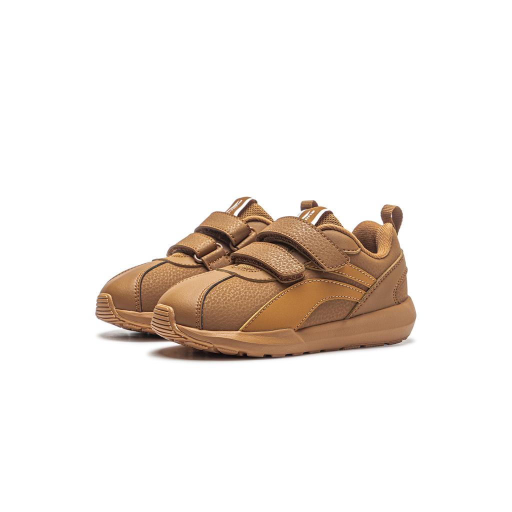 Li Ning Kids Sports Lifestyle Series Little Agan Trendy Low-Top Casual Shoes Kids Casual Shoes Longan-Brown Sandstorm-Brown YKAP148-87