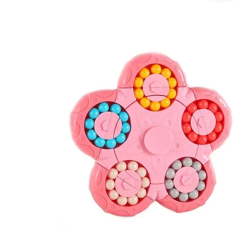 Montessori Rotating Magical Bean Cube Fingertip Toy Children Mind Brain Teaser Game Educational Spinners Stress Relief Toys