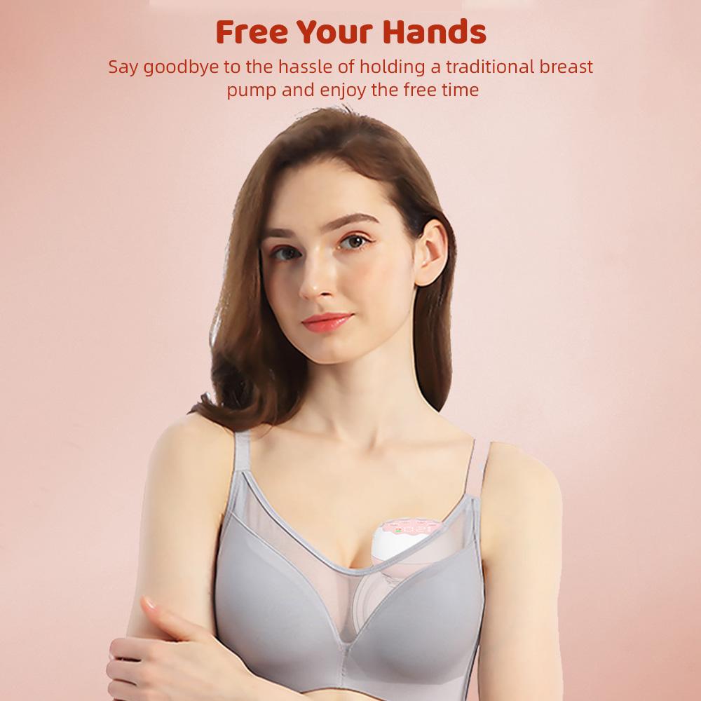 Extractor de leche portátil, extractor de leche eléctrico manos libres para amamantar, 4 modos, 12 niveles de succión, bajo